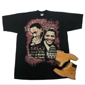 Rare VTG Obama & MLK Black History T-Shirt